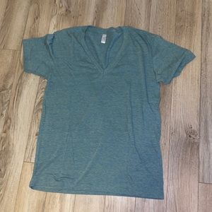 Men’s large American Apparel blue green heathered t-shirt